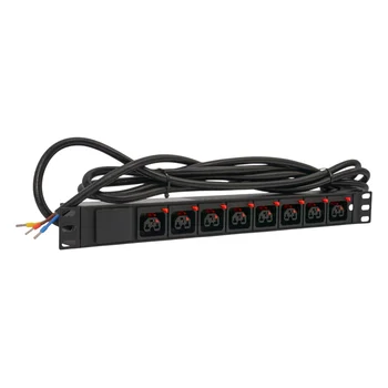 Блок розеток серии SNR-PDU с локальным измерением на 8хС13/C19 с фиксаторами, шнур питания 3м 3x2.5мм² без вилки, 230В, 16A