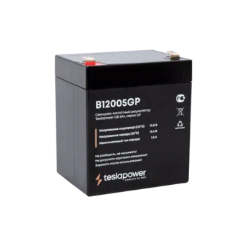 Свинцово-кислотный аккумулятор teslapower 12В 5Ач, серия GP