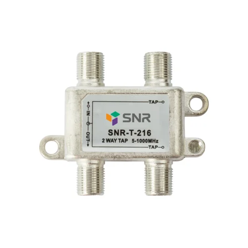 Ответвитель абонентский SNR-T-216 на 2 отвода, вносимое затухание IN-TAP 16dB.