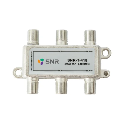 Ответвитель абонентский SNR-T-418 на 4 отвода, вносимое затухание IN-TAP 18dB.