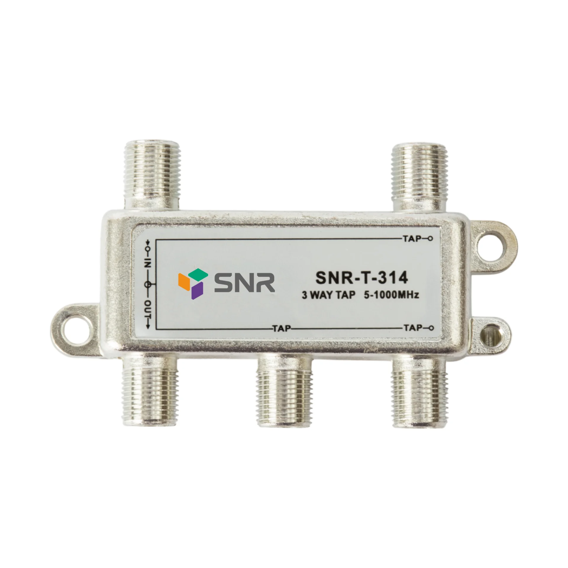 Ответвитель абонентский SNR-T-314 на 3 отвода, вносимое затухание IN-TAP 14dB.