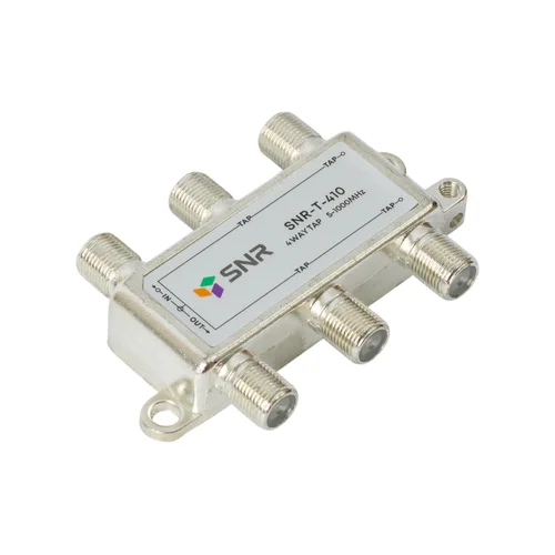 Ответвитель абонентский SNR-T-410, на 4 отвода, вносимое затухание IN-TAP 10dB.