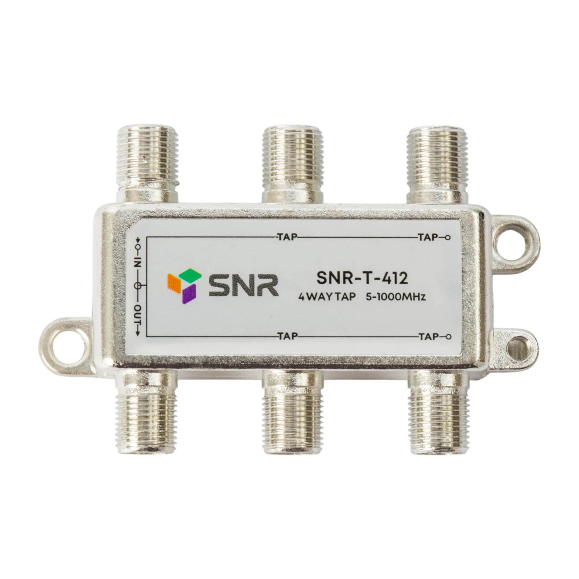 Ответвитель абонентский SNR-T-412 на 4 отвода, вносимое затухание IN-TAP 12dB.