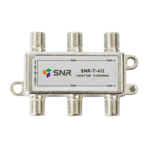 Ответвитель абонентский SNR-T-412 на 4 отвода, вносимое затухание IN-TAP 12dB.