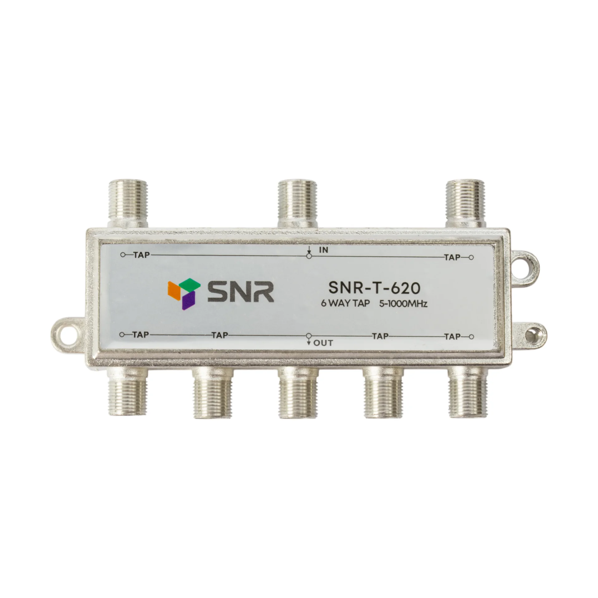 Ответвитель абонентский SNR-T-620, на 6 отводов, вносимое затухание IN-TAP 20dB.