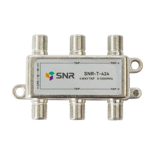 Ответвитель абонентский SNR-T-424, на 4 отвода, вносимое затухание IN-TAP 24dB.