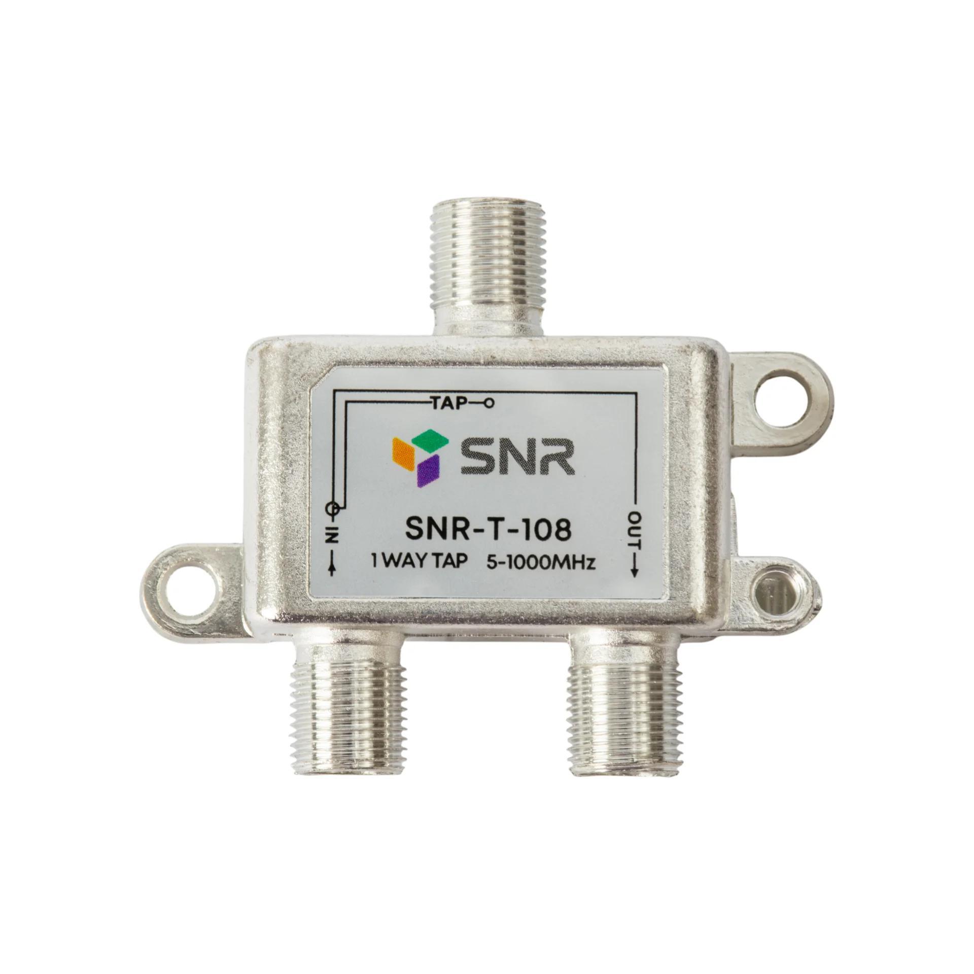 Ответвитель абонентский SNR-T-108 на 1 отвод вносимое затухание IN-TAP 8dB.