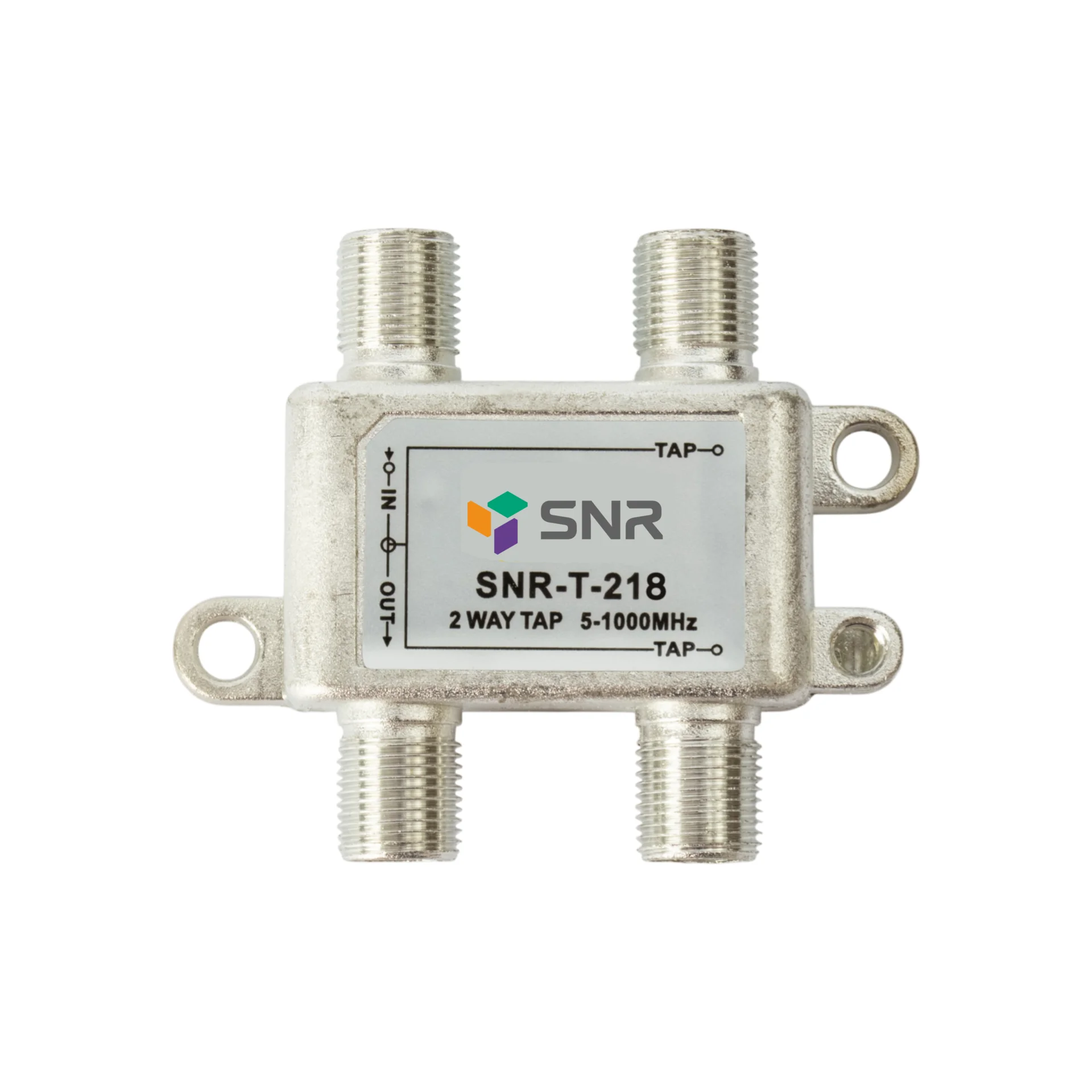 Ответвитель абонентский SNR-T-218 на 2 отвода, вносимое затухание IN-TAP 18dB.