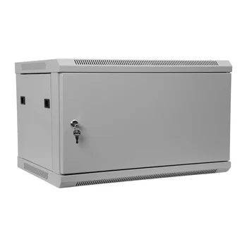 Шкаф телекоммуникационный настенный 6U, 600х450х370мм (металлическая дверь)