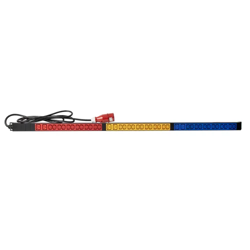 Блок электрических розеток на 36хIEC320 C13 и 6хIEC320 C19, шнур питания 3 м 5x2,5м2 с вилкой IEC 60309 16A 3P+N+E