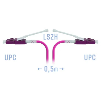 Патчкорд оптический LC/UPC-LC/UPC MM (OM4) Duplex (HD) 0,5 метрa, 2мм