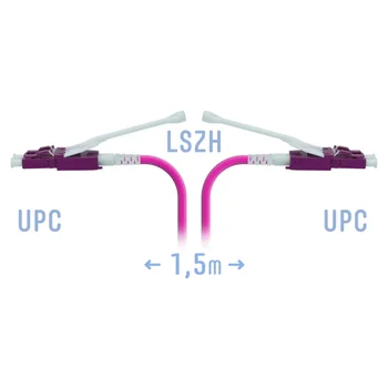 Патчкорд оптический LC/UPC-LC/UPC MM (OM4) Duplex (HD) 1,5 метрa, 2мм
