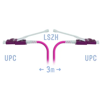 Патчкорд оптический LC/UPC-LC/UPC MM (OM4) Duplex (HD) 3 метрa, 2мм