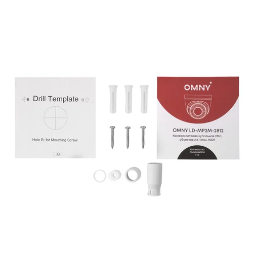 Камера cетевая купольная 5Мп OMNY LD-MP5M-2812, с микрофоном, объектив 2,8-12мм, WDR, ИК