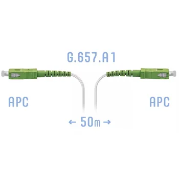 Патчкорд оптический SC/APC, кабель BO-FTTH-FW-1, 50 метров