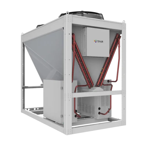 Конденсатор с воздушным охлаждением SNR-AC серия OU (мощность 58 кВт, инверторный вентилятор, одноконтурный со встроенным инверторным компрессором)
