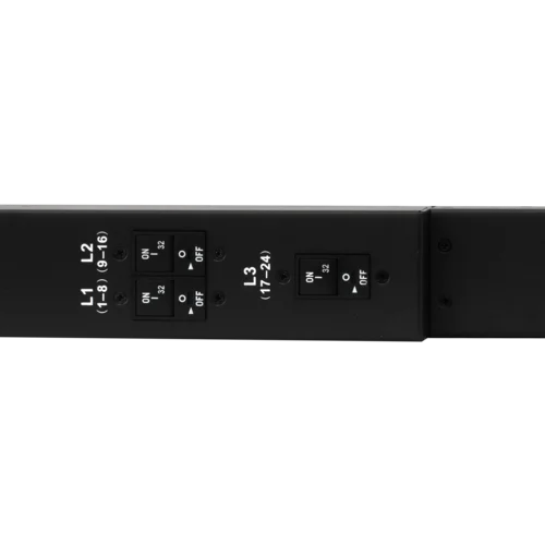 Блок розеток с функцией управления каждой розеткой серия PRO, 21xC13, 3xC19, вход IEC60309 3*32A (3P+N+PE)