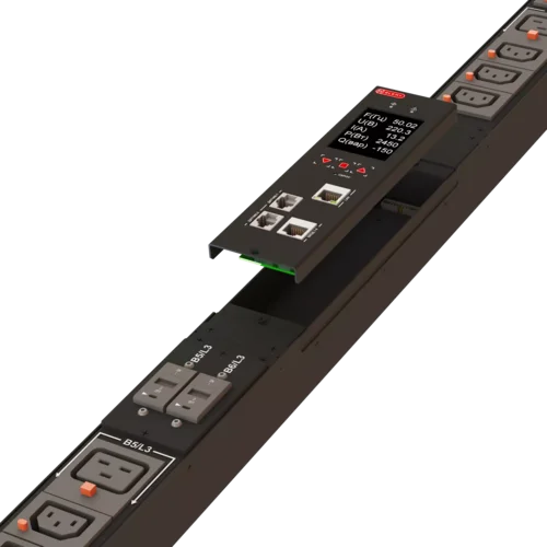 Блок розеток интеллектуальный iPDU-6012: ZeroUnit, 230V, 32А, in IEC60309 P+N+E, out (6) C19; (18) C13 с фиксацией e-lock