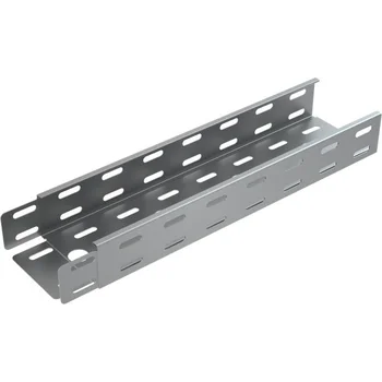 Лоток листовой перфорированный 100х50 L3000 сталь 0.55мм "БЫСТРЫЙ МОНТАЖ" LP50-100-0.55-3000 КМ LO0603