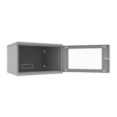 Шкаф телекоммуникационный настенный 6U, 523х450х332мм серия LITE (стеклянная дверь)