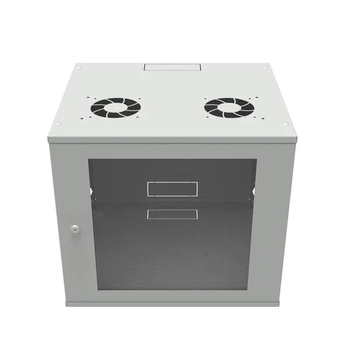 Шкаф телекоммуникационный настенный 9U, 523х450х465мм серия LITE (стеклянная дверь)