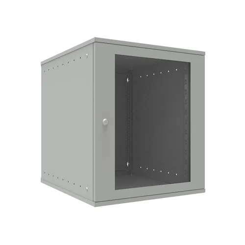 Шкаф телекоммуникационный настенный 12U, 523х600х599мм серия LITE (стеклянная дверь)