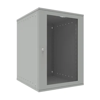 Шкаф телекоммуникационный настенный 15U, 523х600х732мм серия LITE (стеклянная дверь)
