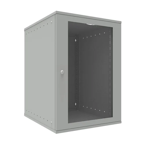 Шкаф телекоммуникационный настенный 15U, 523х600х732мм серия LITE (стеклянная дверь)