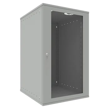 Шкаф телекоммуникационный настенный 18U, 523х600х866мм серия LITE (стеклянная дверь)