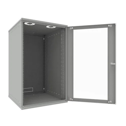 Шкаф телекоммуникационный настенный 18U, 523х600х866мм серия LITE (стеклянная дверь)