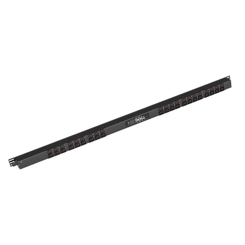 Блок розеток с функцией измерения каждой розетки серии SNR тип B выход 21*C13/19L и 21*C13L с фиксаторами вход 16A IEC60309 (3P+N+E)