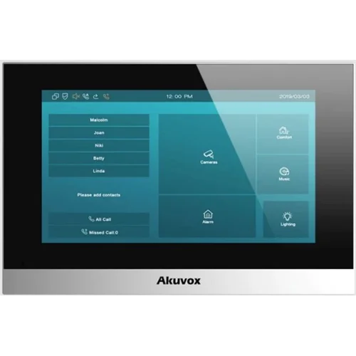 SIP- монитор Akuvox C313W-2, Linux, РоЕ, микрофон, динамик, сенсорный экран 7" 800x480, накладной монтаж