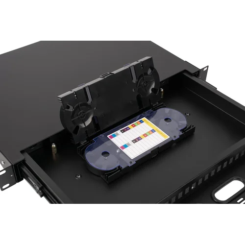 Кросс оптический 19" (ШКОС) на 24 порта SC/LC, выдвижной, 1U, черный