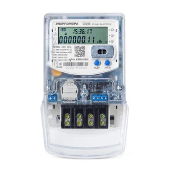 Счетчик электрической энергии однофазный многофункциональный CE208 S7.846.2.OR1.QYUVFLZ LR01 SPDs
