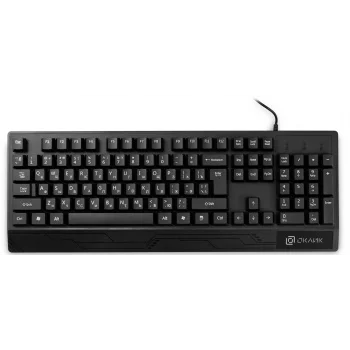 Клавиатура Оклик 115M черный USB (подставка для запястий) (1678098)