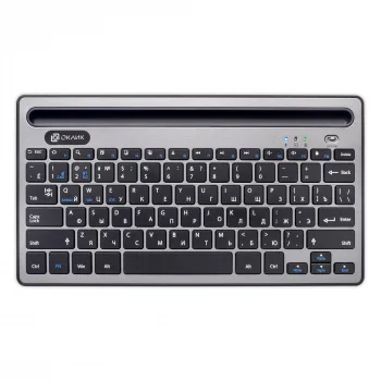 Клавиатура Оклик 845M серый/черный USB беспроводная BT/Radio slim Multimedia (1680661)