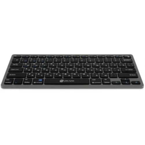 Клавиатура Оклик 835S серый/черный USB беспроводная BT/Radio slim Multimedia (1696467)