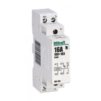Контактор модульный МК-103 1НО+1НЗ 16А 230В DEKraft 18051DEK