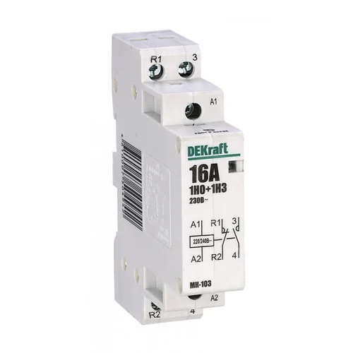 Контактор модульный МК-103 1НО+1НЗ 16А 230В DEKraft 18051DEK