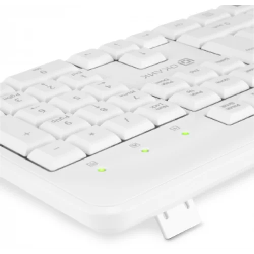 Клавиатура Оклик 305M белый USB Multimedia (1875227)