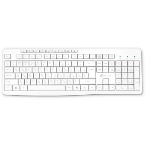 Клавиатура Оклик K225W белый USB беспроводная Multimedia (1875235)