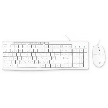 Клавиатура + мышь Оклик S650 клав:белый мышь:белый USB Multimedia (1875257)