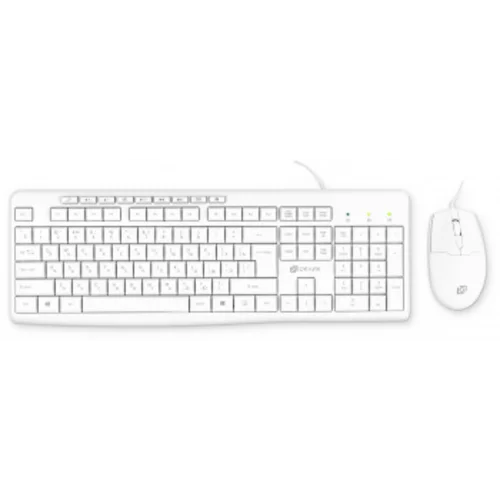 Клавиатура + мышь Оклик S650 клав:белый мышь:белый USB Multimedia (1875257)