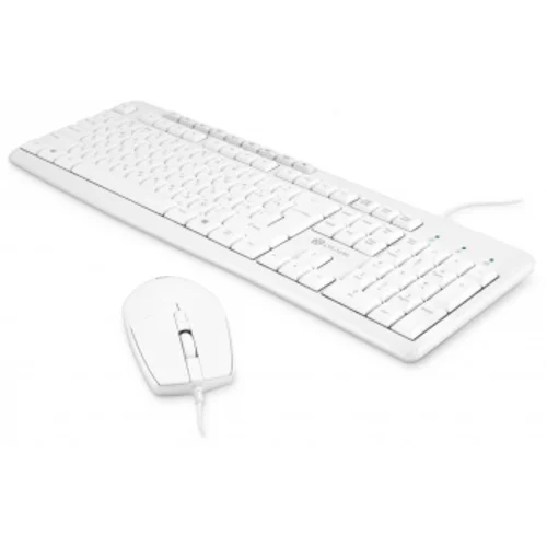 Клавиатура + мышь Оклик S650 клав:белый мышь:белый USB Multimedia (1875257)