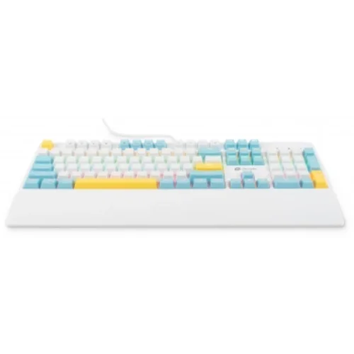 Клавиатура Оклик K951X механическая белый USB Multimedia for gamer LED (подставка для запястий) (190