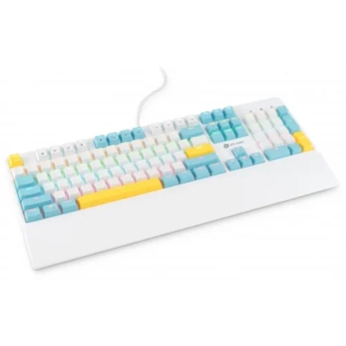 Клавиатура Оклик K951X механическая белый USB Multimedia for gamer LED (подставка для запястий) (190