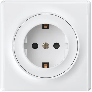 Розетка 1-м СП Florence 16А IP20 с заземл. защ. шторки винтов. контакты механизм бел. (1E10101300) O