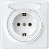 Розетка 1-м СП Florence 16А IP20 с заземл. винтов. контакты с крышкой механизм бел. (1E10501300) One