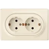 Розетка 2-м СП Florence 16А IP20 с заземл. винт. контакты беж. 1E10401301 OneKeyElectro 2172790