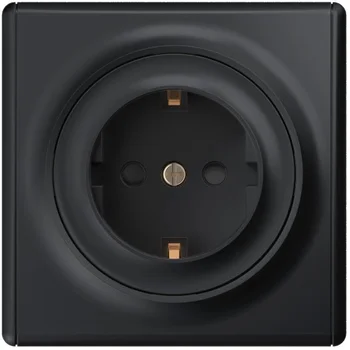 Розетка 1-м СП Florence 16А IP20 с заземл. защ. шторки винтов. клеммы механизм черн. (1E10101303) On